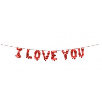 GUIRN.GLOBOS I LOVE YOU ROJO