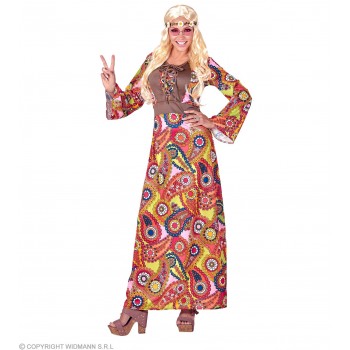 DISF.HIPPIE VESTIDO LARGO T-L