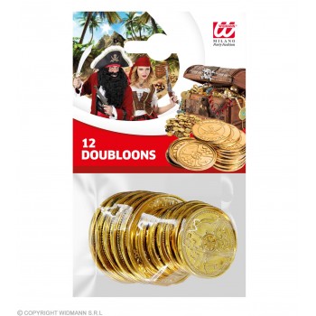 SET 12 DOBLONES ORO