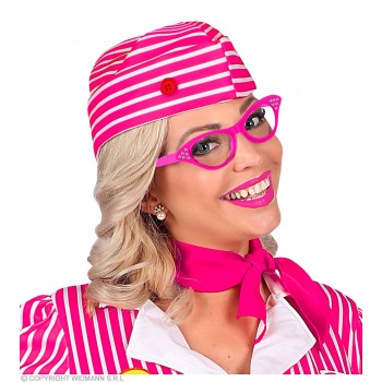 GAFAS ROSA AÑOS 50 STRASS