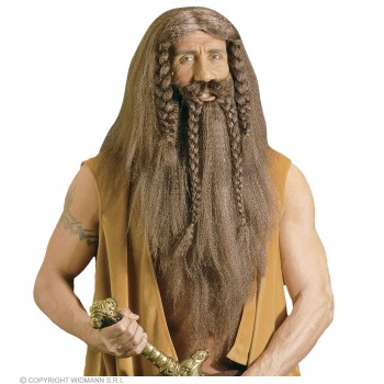 PELUCA Y BARBA BARBARO VIKINGO