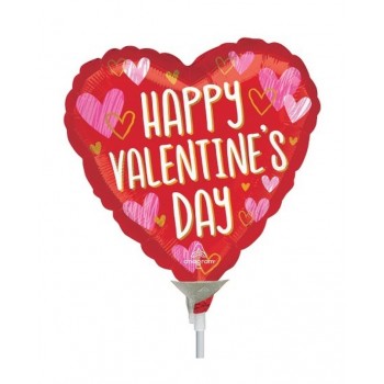 GLOBO 9"HAPPY VALENTINES DAY