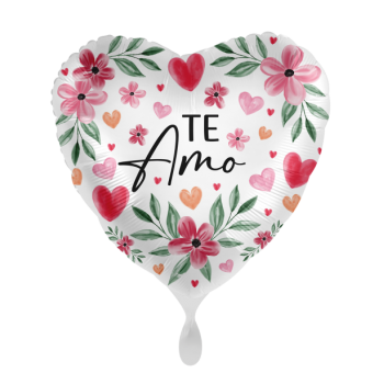 GLOBO CORAZON TE AMO FLORAL