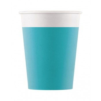 P/8 VASO AZUL TURQUESA CARTON
