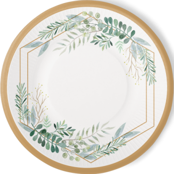 P/8 PLATO 23CM GREENERY PARTY