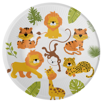 P/8 PLATO 23CM ANIMALES JUNGLA