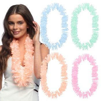 COLLAR HAWAIANO TELA PASTEL
