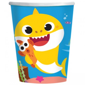 P/8 VASOS BABY SHARK 266ML