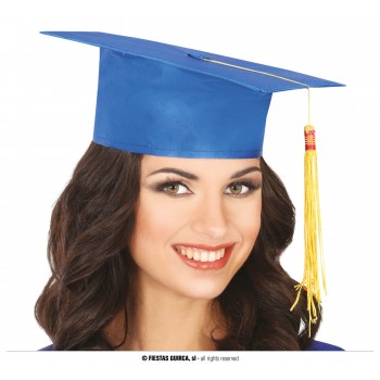 SOMBRERO GRADUADO TELA AZUL