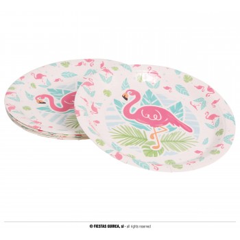 P/6 PLATO 23CM FLAMENCOS