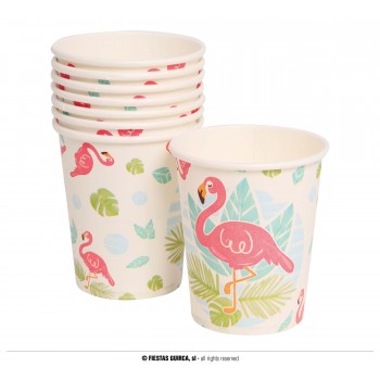 P/6 VASOS FLAMENCOS PAPEL