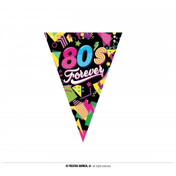 BANDERIN AÑOS 80 3MT PAPEL