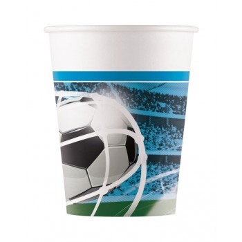 P/8 VASO PAPEL FUTBOL 200ML