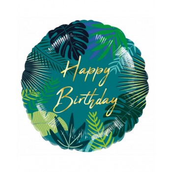 GLOBO 18"HAPPY BDAY TROPICAL