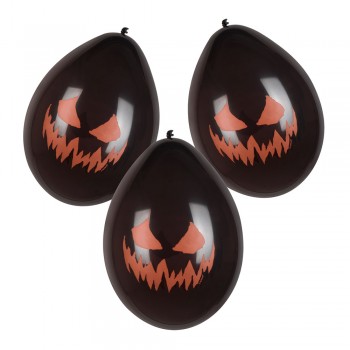P/6 GLOBO NEGRO DEC.HALLOWEEN