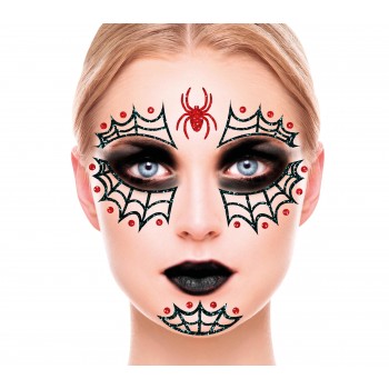 Adhesivo Facial Araña Glitter