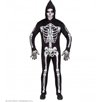 MONO NEGRO CAPUCHA SKELETON TL
