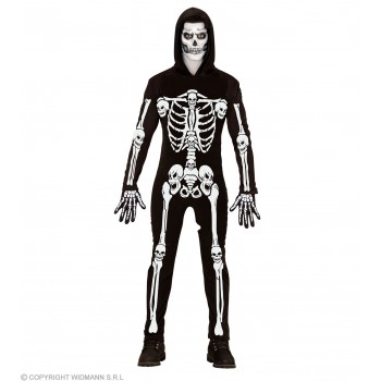 MONO NEGRO CAPUCHA SKELETON XL