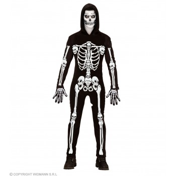 Mono Negro Capucha Skeleton Xl