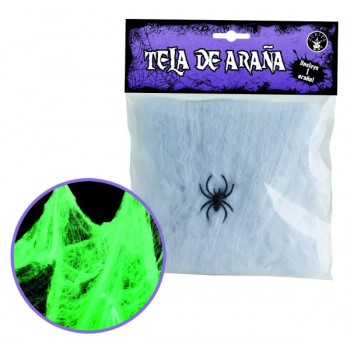 Mini Telaraña Blanca Glow Dark