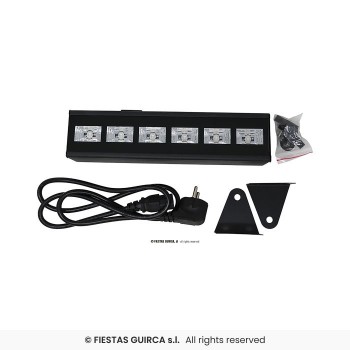 Caja 6 Led Luz Negra Uv Inter.