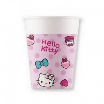 P/8 Vasos Hello Kitty Papel