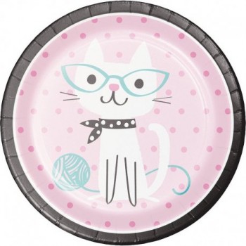 P/8 PLATO 23CM GATITA GAFAS