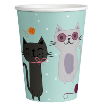 P/8 VASOS CATS PARTY