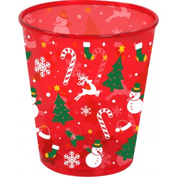 Vaso Navidad Rojo 10Cm Plast