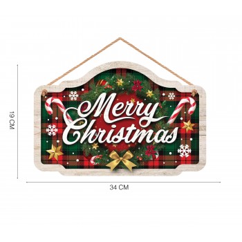 CARTEL MERRY CHRISTMAS 34X19CM