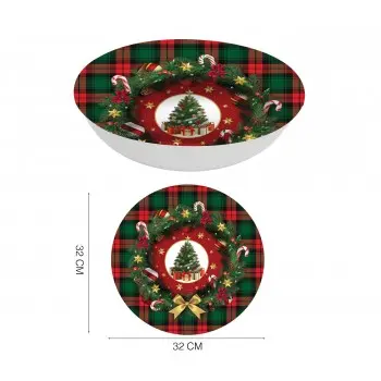 BOL ARBOL NAVIDAD 32CM PVC