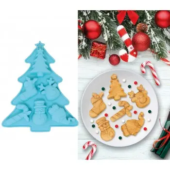 MOLDE 6 PASTELES NAVIDAD ARBOL