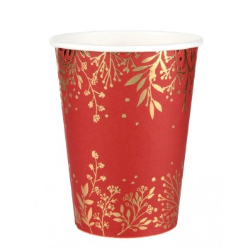 P/10 Vaso Invierno Rojo/Oro