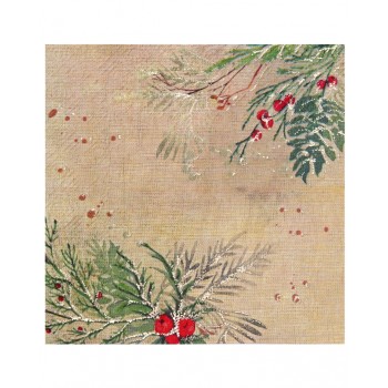 P/10 SERV.RAMAS NAVIDAD 33X33
