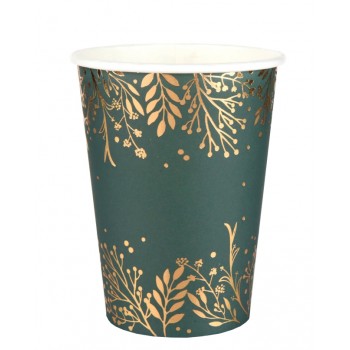 P/10 VASO INVIERNO VERDE/ORO