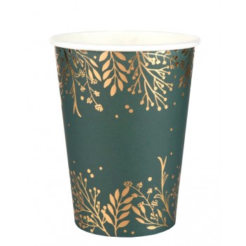 P/10 Vaso Invierno Verde/Oro