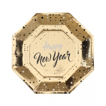 P/10 PLATO ORO 23C H.NEW YEAR