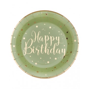 P/10 Plato Verde Bday Ver/Oro