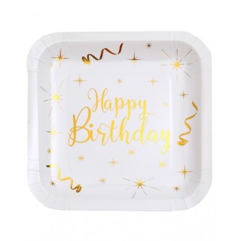 P/10 PLATO 23 BLANCO BDAY CUAD