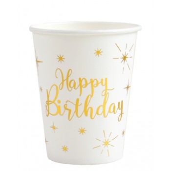 P/10 VASO BLANCO H.BDAY