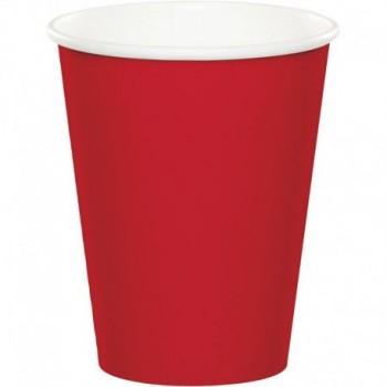 P/8 Vaso Papel Rojo