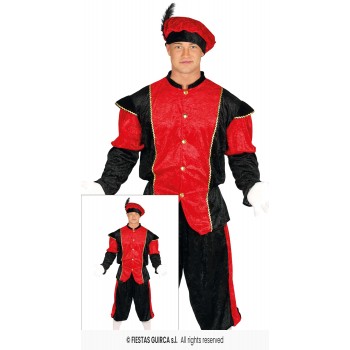 TRAJE PAJE ROJO ADULTO T-L