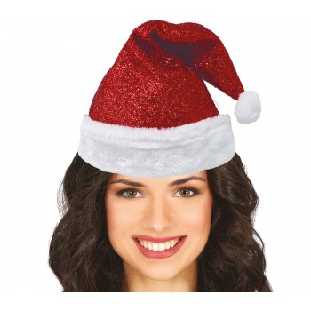 Gorro Papa Noel Lujo Brillo