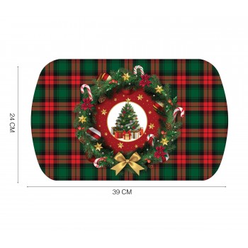 Bandeja Navidad 39X24cm Pvc