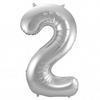 Globo Nº2 Plata 86Cm