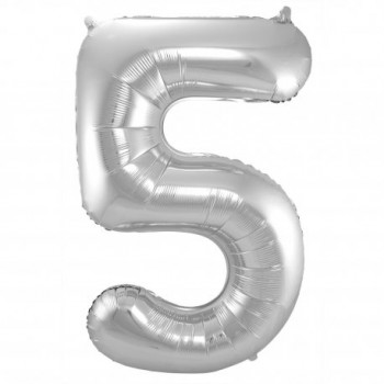 Globo Nº5 Plata 86Cm