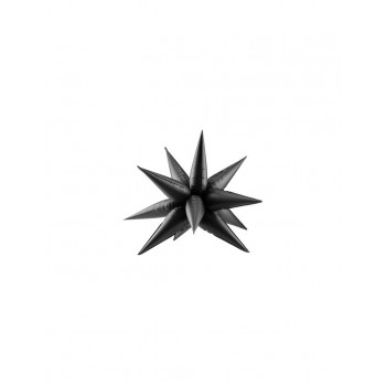 Globo Estrella 3D Negro 70Cm