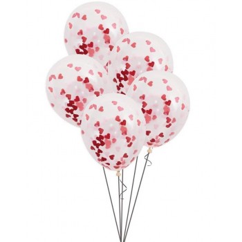 B/5 Globo Trans.Confetti Coraz
