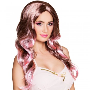 PELUCA FAY LARGA TONOS ROSA
