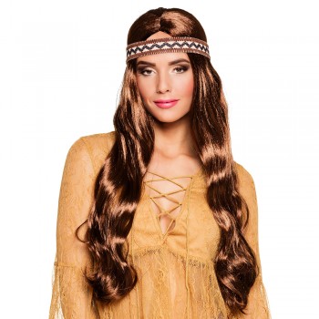 Peluca Castaña Hippy Harmoni